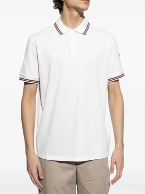 Moncler logo-patch polo tshirt